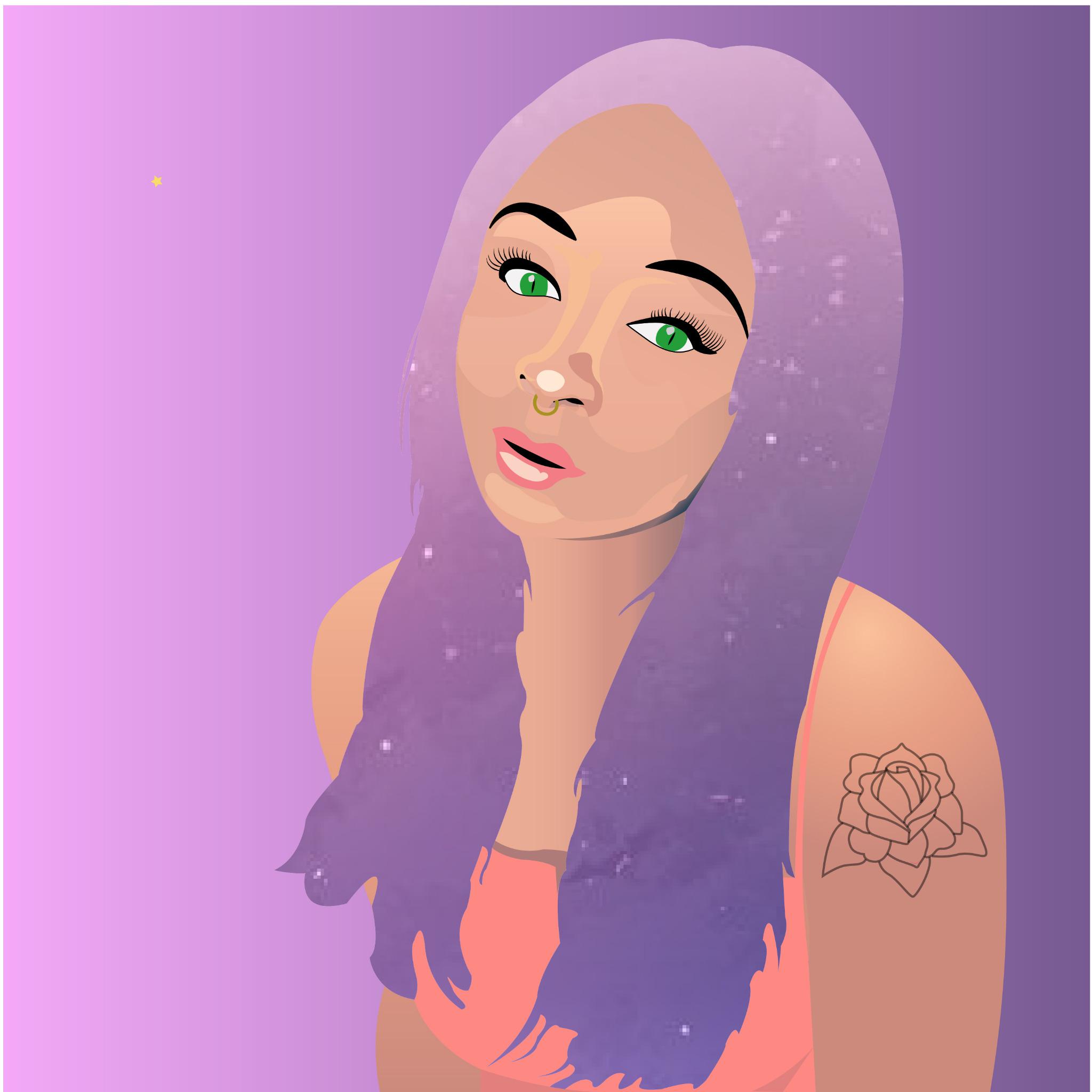 Portrait illustration from Ayooluwa's independent design archive